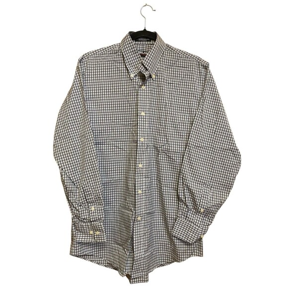 KIRKLAND SIGNATURE Men’s Shirt Plaid Button Down 100% Extra Long 15.5-33 - Picture 1 of 9